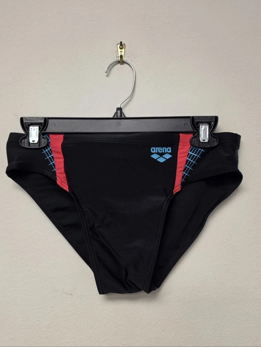 Arena Swim Mens Threefold Brief Black Anguria 34